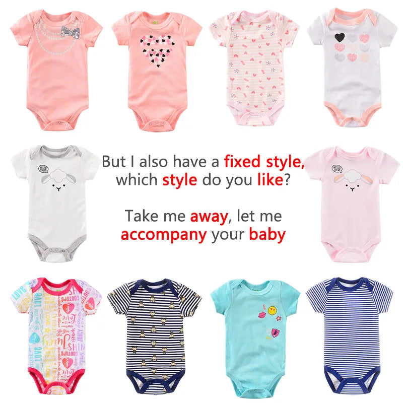 1-2 Pieces Baby Bodysuit For Newborns Summer Baby Romper Girl/Boy Clothes 0-12M Newborn Clothing Infant Soft Tight Baby Clothes