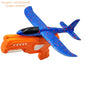 Outdoor Games Kids Glider Flight Flying Throw Foam Plane Shooting Gun, Catapult Plane Launcher Toy for Kids, Shooting Toy