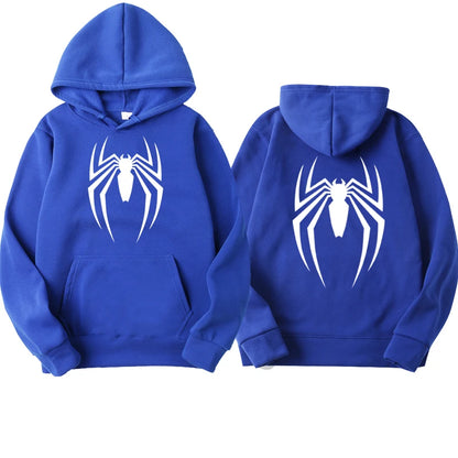 2024 New men's hoodie street fashion spider print sweatshirt Wool women's casual fun loose hoodie men's clothing