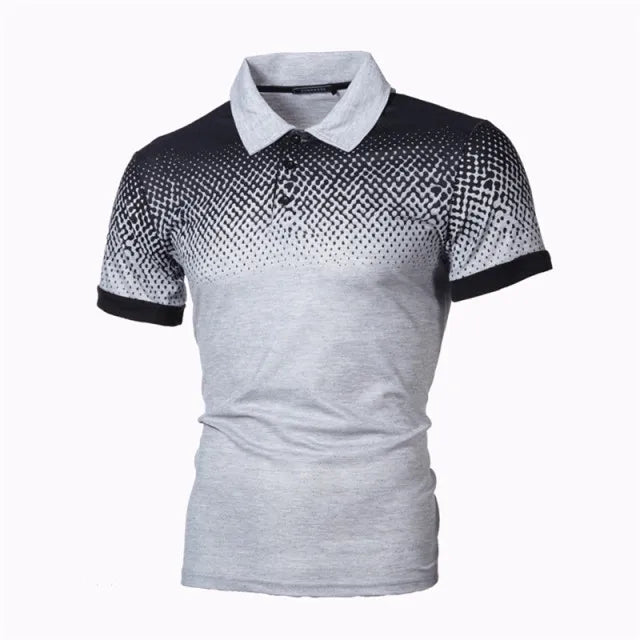 Men Polo Men Shirt Short Sleeve Polo Shirt Print Polo New Clothing Summer Streetwear Casual Fashion Men tops