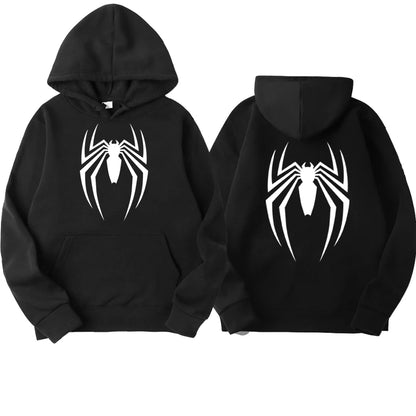 2024 New men's hoodie street fashion spider print sweatshirt Wool women's casual fun loose hoodie men's clothing