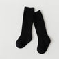 New Solid Baby Boys Girls Knee High Long Socks Cotton Breathable Stripe Soft Kids Sock Children School Uniform Stripe Socks