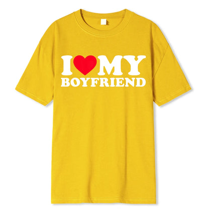 I Love My Boyfriend Clothes I Love My Girlfriend T Shirt Men So Please Stay Away From Me Funny BF GF Saying Quote Gift Tee Tops