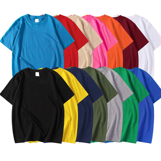 New Candy Color 100% Cotton T-Shirts Men Women 14 Colors Oversized Short Sleeves High Quality Brand Tee Clothing Soft T Shirts