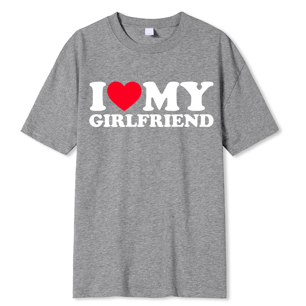 I Love My Boyfriend Clothes I Love My Girlfriend T Shirt Men So Please Stay Away From Me Funny BF GF Saying Quote Gift Tee Tops