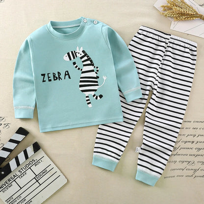 Children Kids Clothes Sets  Boys Girls Suit Pajamas Clothinng Pants Cartoon Autumn Winter Sleepwear Outfits