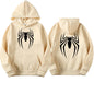 2024 New men's hoodie street fashion spider print sweatshirt Wool women's casual fun loose hoodie men's clothing