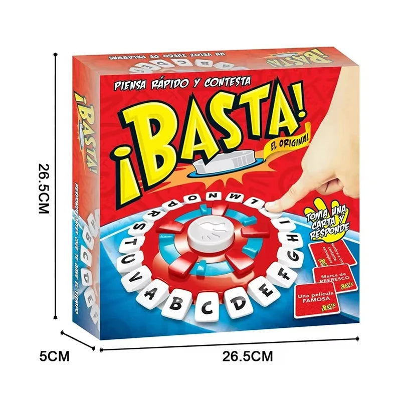 NEW Board Game Basta Spanish Version Party Games Fast-paced Family Gathering Letters Toys Basta En Español Juegos De Mesa Gifts