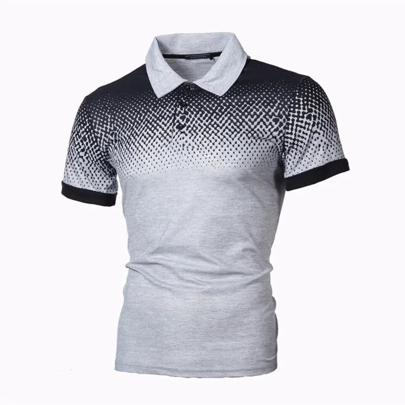 Men Polo Men Shirt Short Sleeve Polo Shirt Print Polo New Clothing Summer Streetwear Casual Fashion Men tops