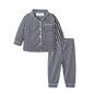 Mudkingdom Boys Girls Long Sleeve Pajamas Set Collared Plaid Autumn Cute Toddler Pajama Kids Sleepwear Children Clothes Pjs