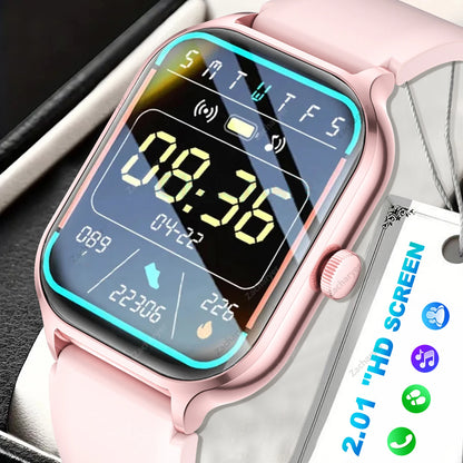 Smart watch full touch screen, sports watch, can answer and make calls, with message reminders, customizable dial wallpaper and