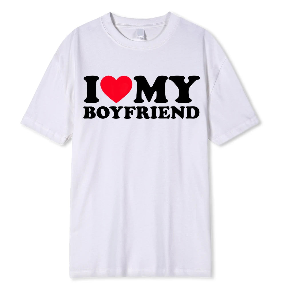 I Love My Boyfriend Clothes I Love My Girlfriend T Shirt Men So Please Stay Away From Me Funny BF GF Saying Quote Gift Tee Tops