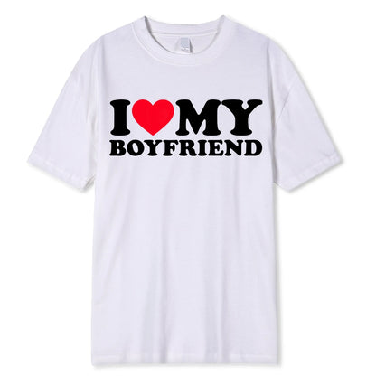 I Love My Boyfriend Clothes I Love My Girlfriend T Shirt Men So Please Stay Away From Me Funny BF GF Saying Quote Gift Tee Tops