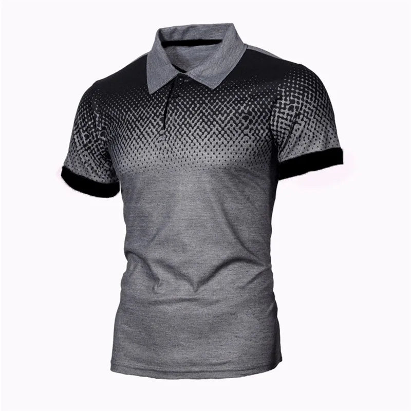 Men Polo Men Shirt Short Sleeve Polo Shirt Print Polo New Clothing Summer Streetwear Casual Fashion Men tops