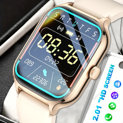 Smart watch full touch screen, sports watch, can answer and make calls, with message reminders, customizable dial wallpaper and